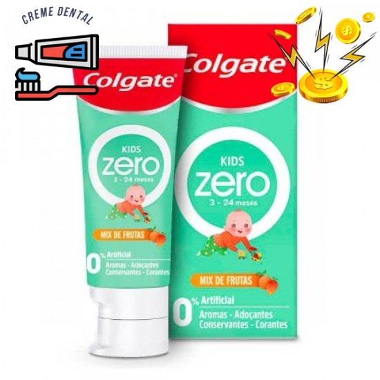 Gel dental Colgate zero kids sem conservantes corantes